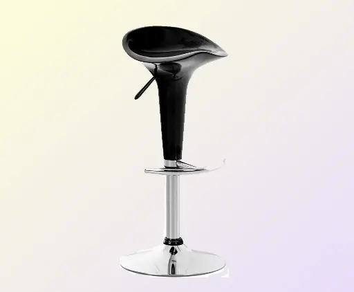  Tabouret de Bar Noir en Plastique