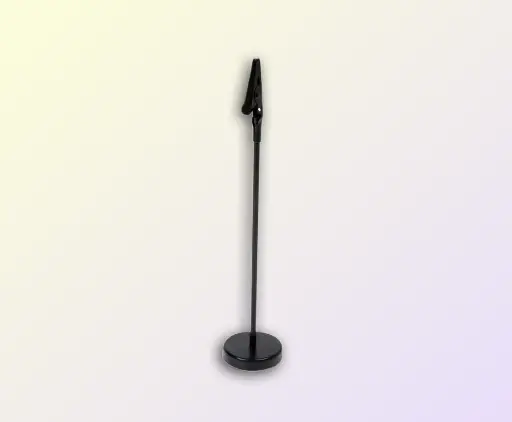 Support Porte-étiquette Métal Noir Mat